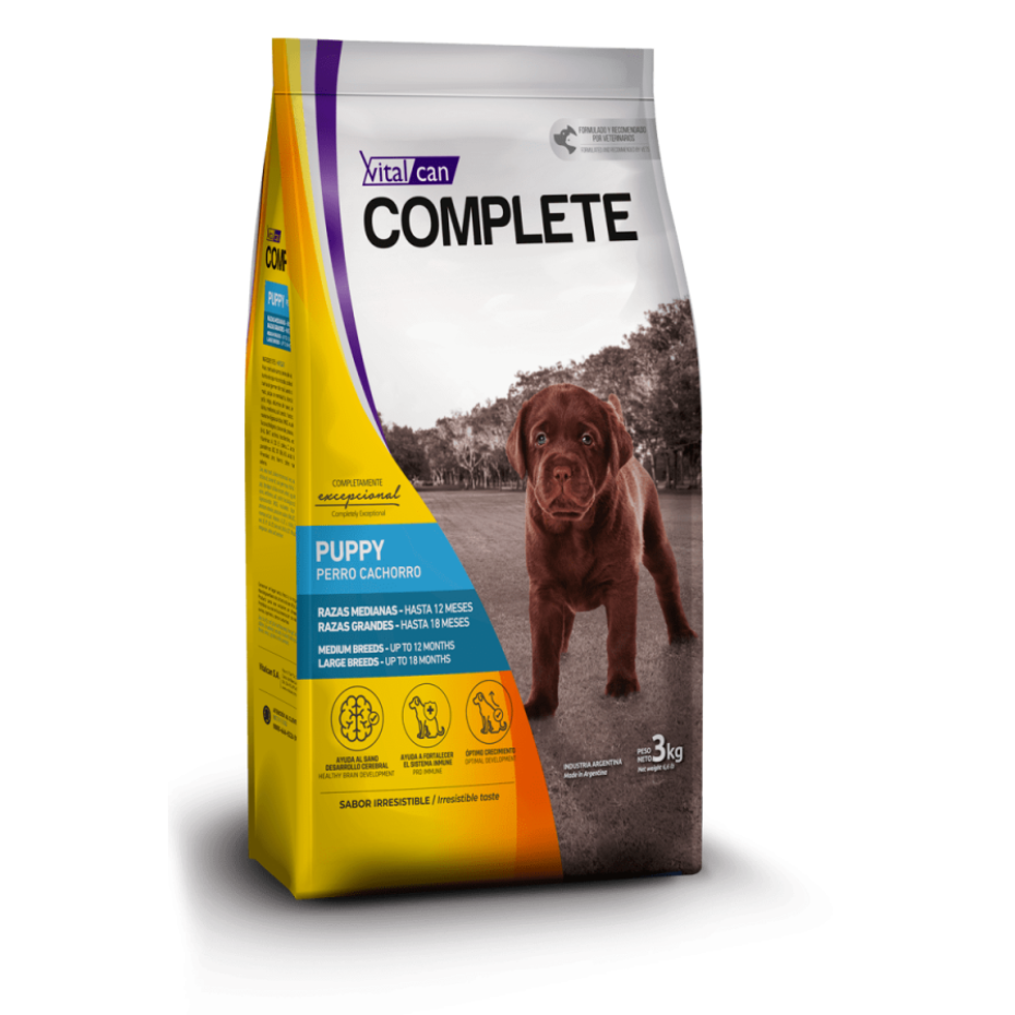 Bolsa Vital Can Complete Puppy para cachorros de razas medianas y grandes
