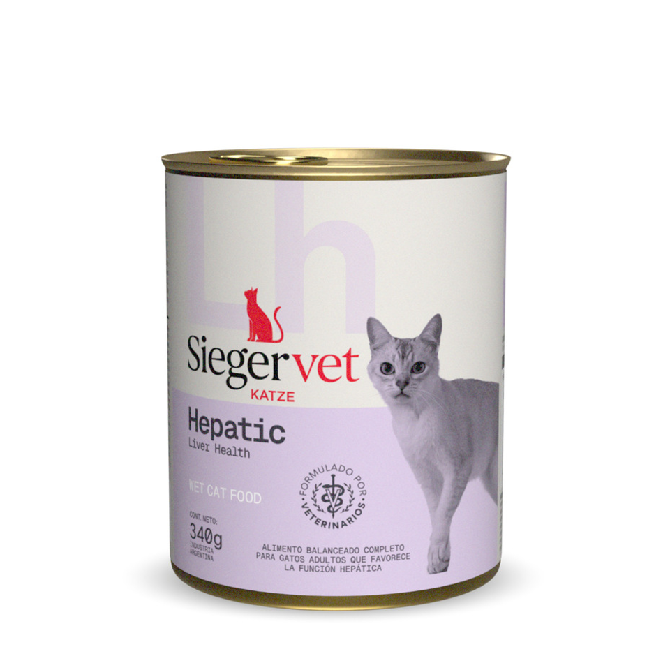 Envase de alimento Sieger Hepatic para gatos