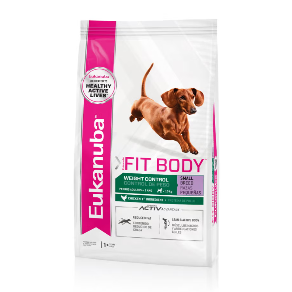 Bolsa de alimento Eukanuba Fit Body Small Breed para perros adultos de razas pequeñas