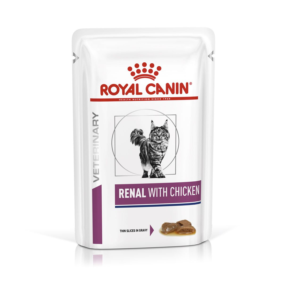 Envase de alimento Royal Canin Renal with Chicken para gatos