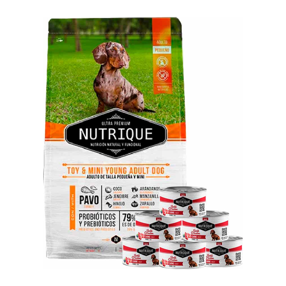 Alimento seco Nutrique - Perros Adultos - Seco - Razas Pequeñas - Toy & Mini Young Adult para perros
