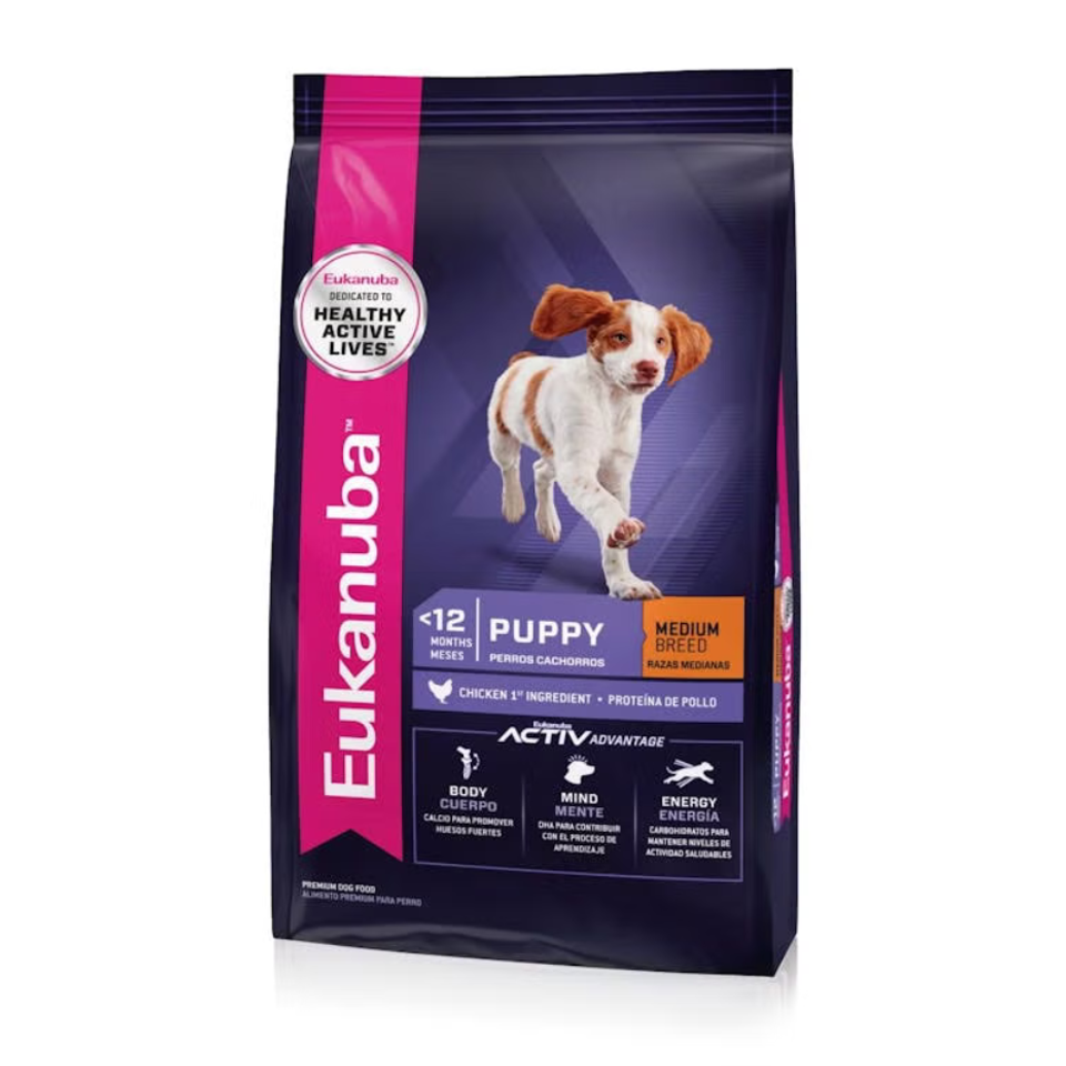 Bolsa de alimento Eukanuba Puppy Medium Breed para cachorros de razas medianas