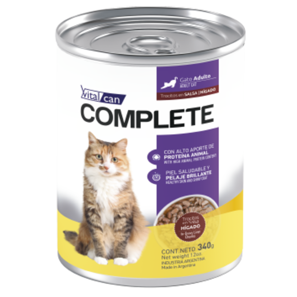Vital Can Complete - Gatos Adultos - Húmedo - Trocitos en Salsa - Hígado