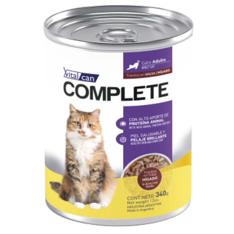 Vital Can Complete - Gatos Adultos - Húmedo - Trocitos en Salsa - Hígado