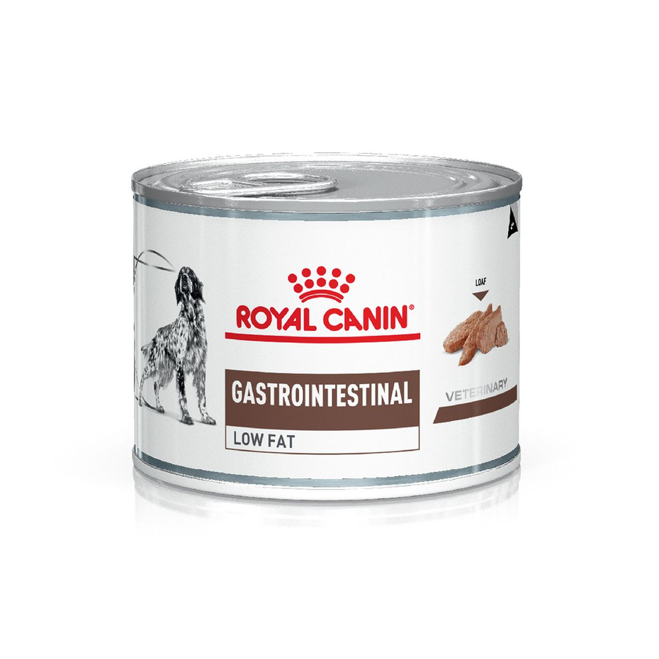 Envase de alimento Royal Canin Gastrointestinal Low Fat para perros