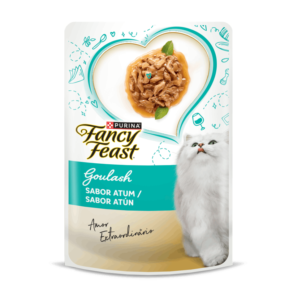 Envase de alimento Fancy Feast Casserole Atún y Salmón para gatos