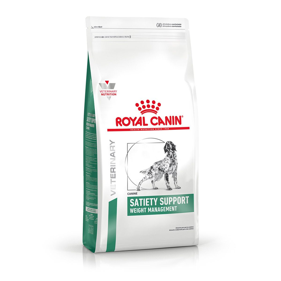 Envase de alimento Royal Canin Satiety Support Weight Management Canine para perros