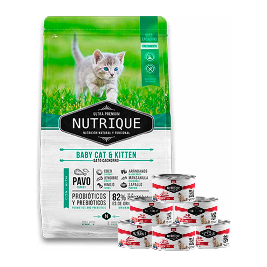 Alimento seco Nutrique - Gatos Cachorros - Seco - Baby Cat & Kitten para gatos