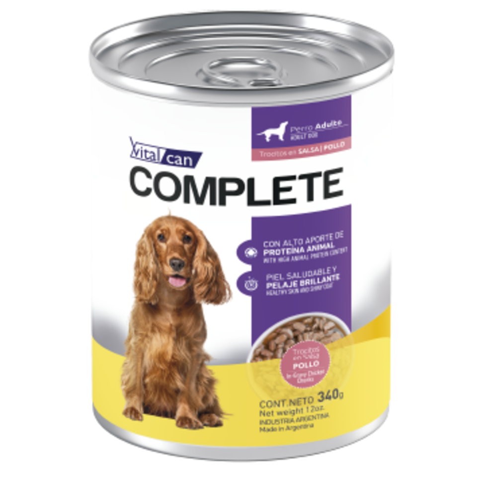 Vital Can Complete - Perros Adultos - Húmedo - Trocitos en Salsa - Pollo