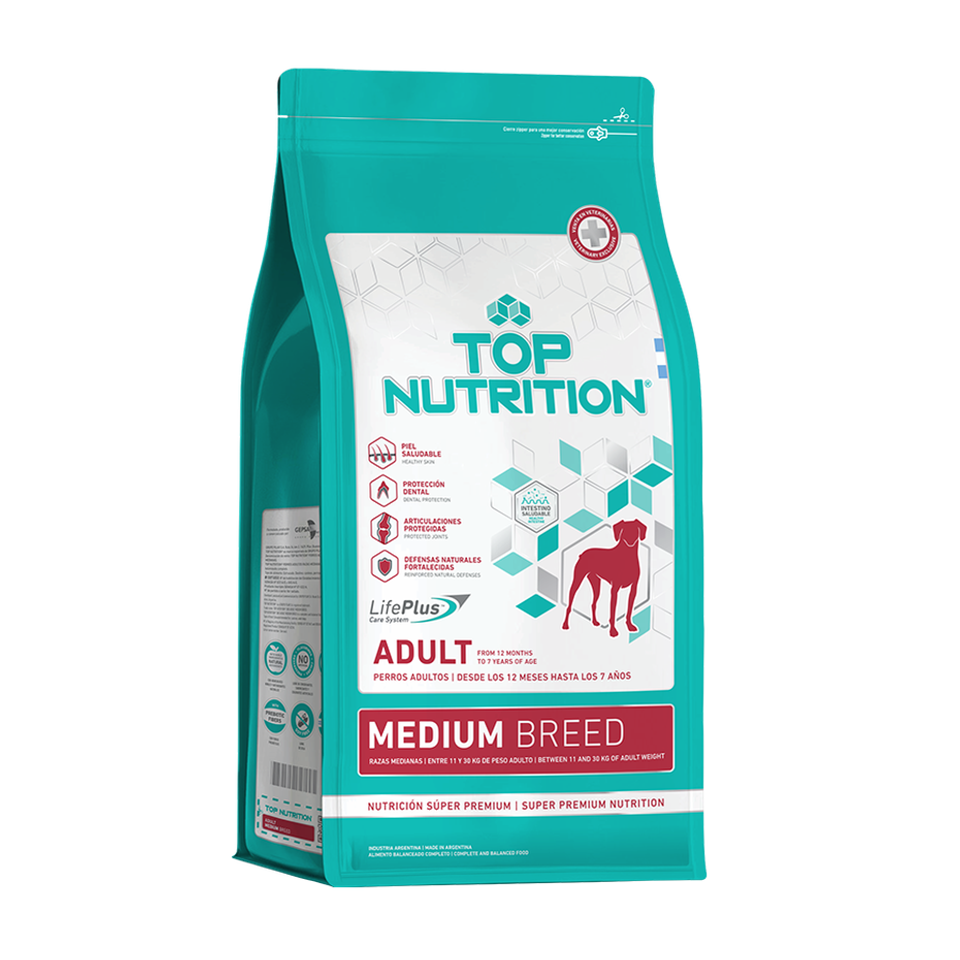 Envase Top Nutrition - Perros - Adultos Razas Medianas - Seco