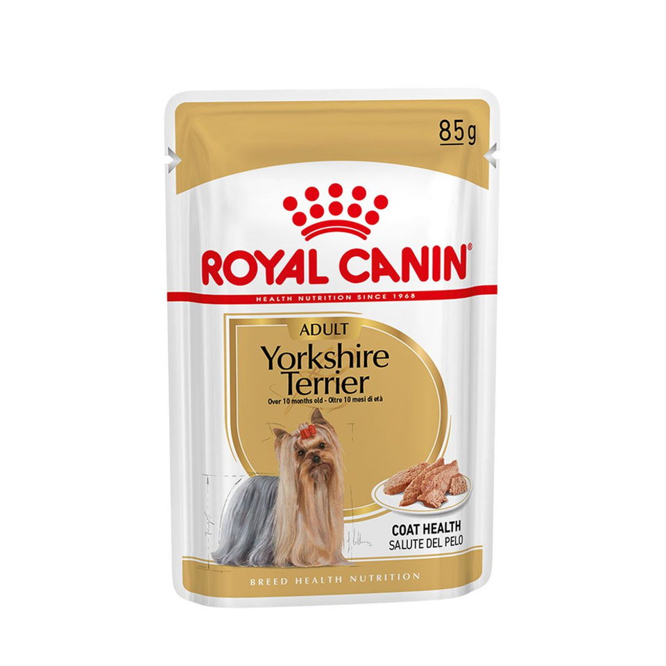 Envase de alimento Royal Canin Yorkshire Terrier para perros