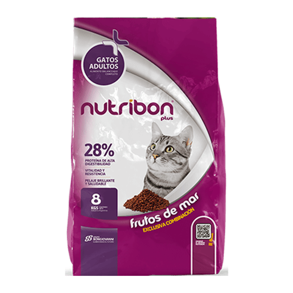 Alimento seco Nutribon Plus - Gatos Adultos Frutos de Mar - Seco para gatos