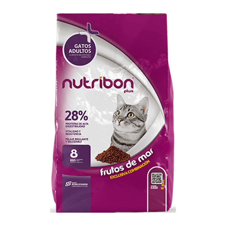 Alimento seco Nutribon Plus - Gatos Adultos Frutos de Mar - Seco para gatos