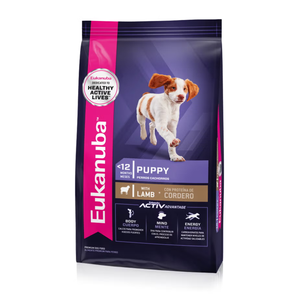 Bolsa de alimento balanceado Eukanuba Puppy de cordero