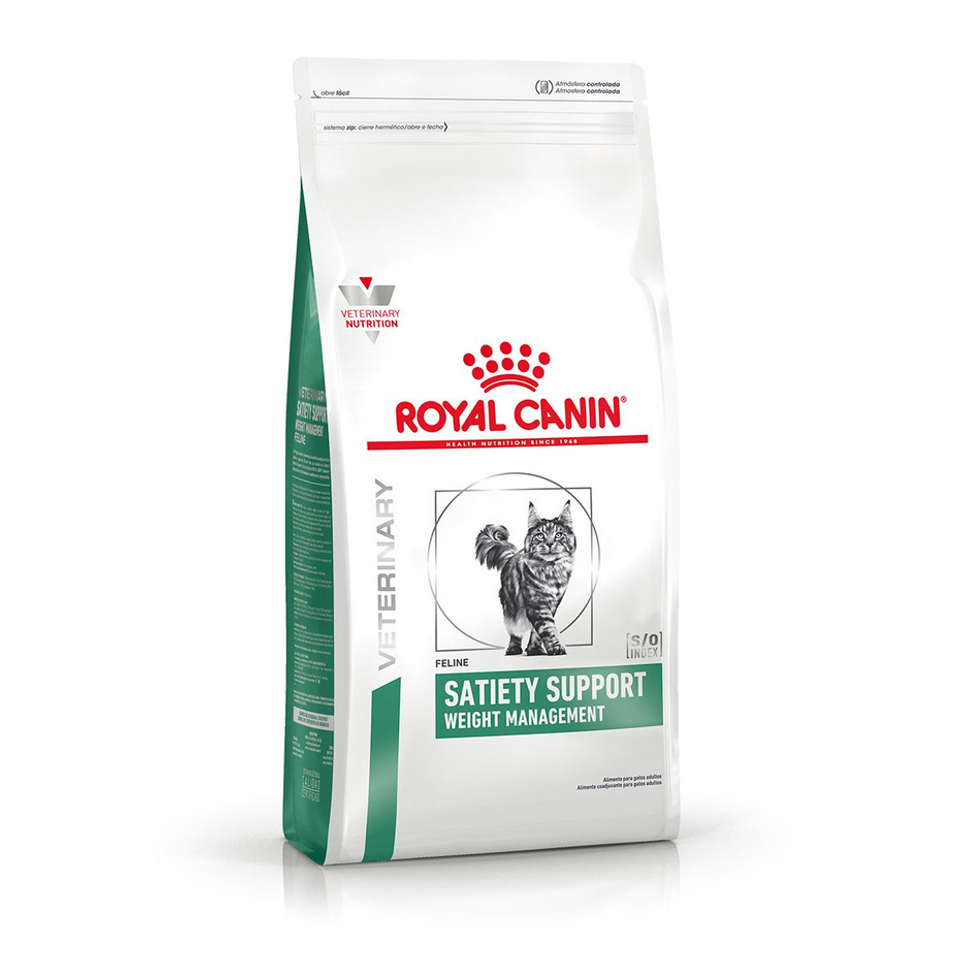 Envase de alimento Royal Canin Satiety Support Weight Management Feline para gatos