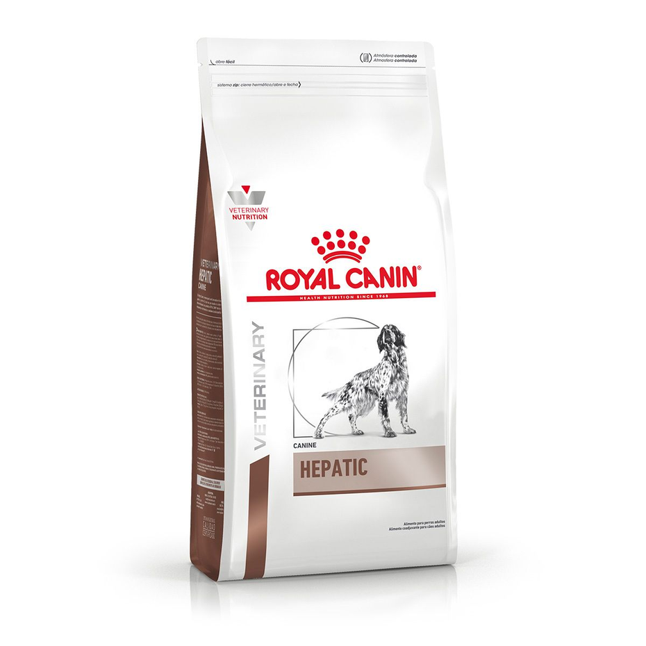 Envase de alimento Royal Canin Hepatic Canine para perros