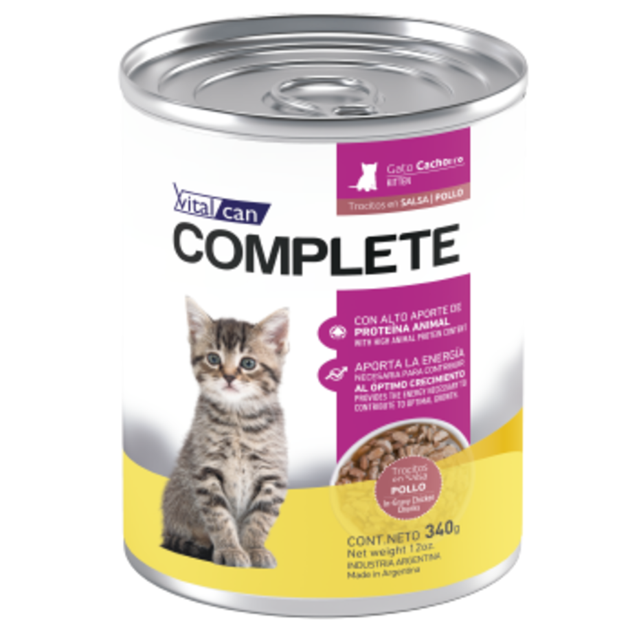 Vital Can Complete - Gatitos - Húmedo - Trocitos en Salsa - Pollo