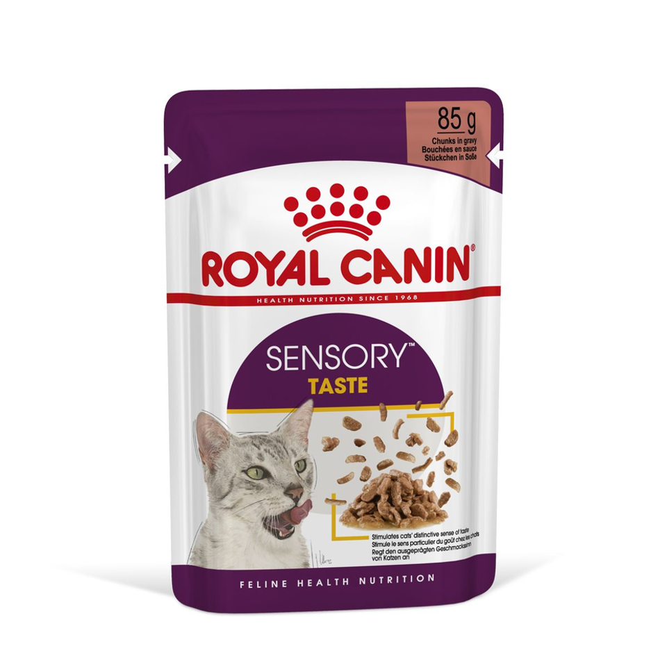 Envase de alimento Royal Canin Sensory Taste para gatos