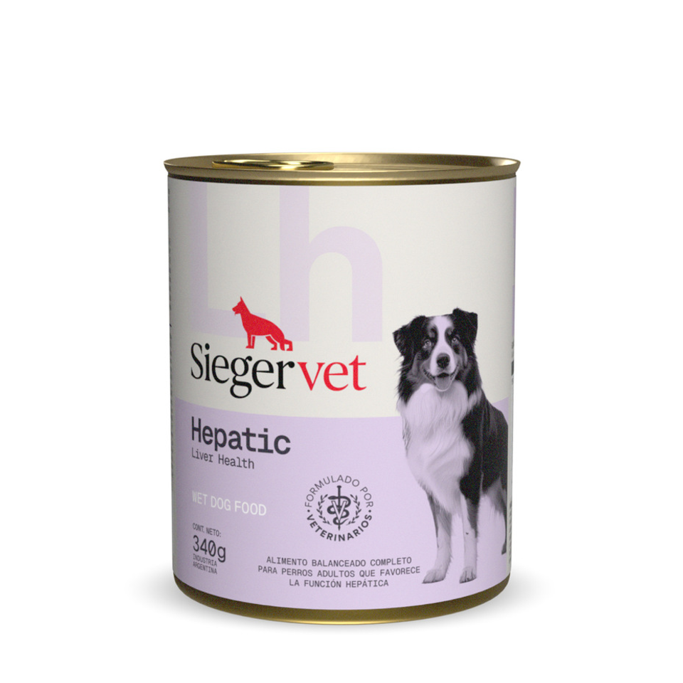 Envase de alimento Sieger Hepatic para perros
