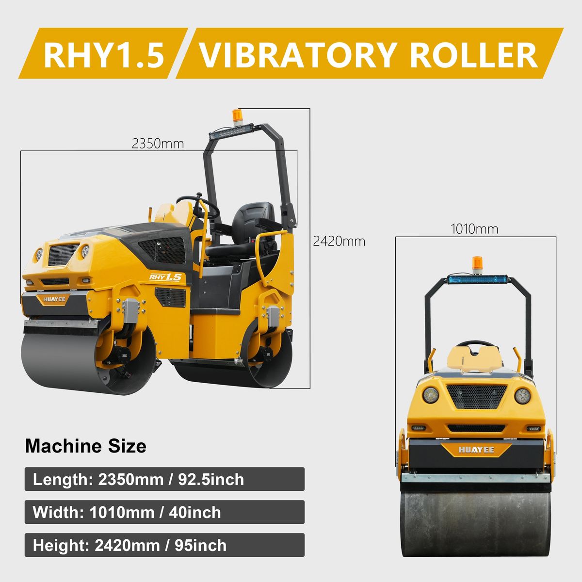 Huayee RHY1.5 Tandem Vibratory Roller photo 2