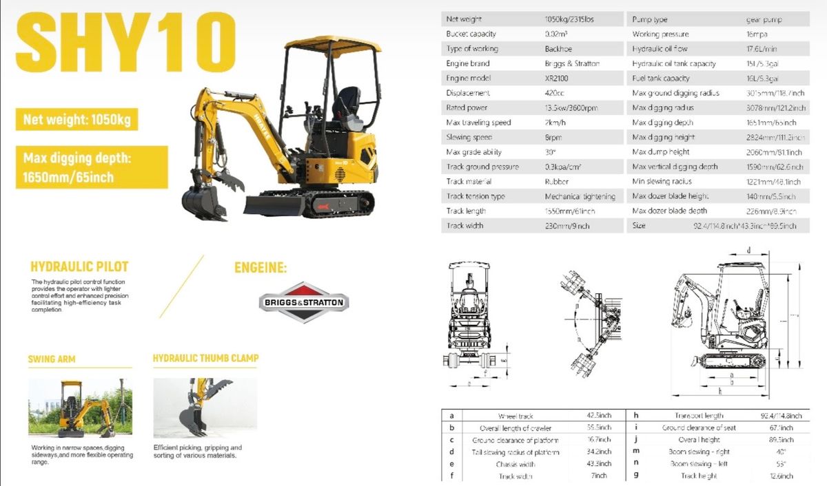 Shy 10 specs
