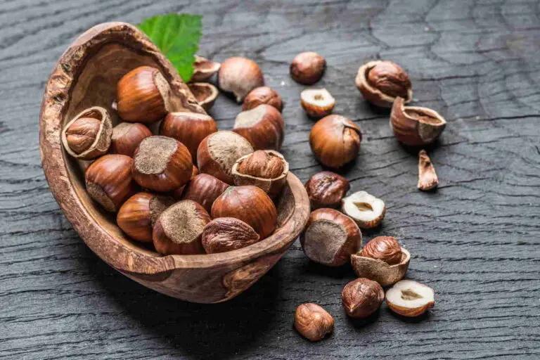 Hazelnut with wooden shell