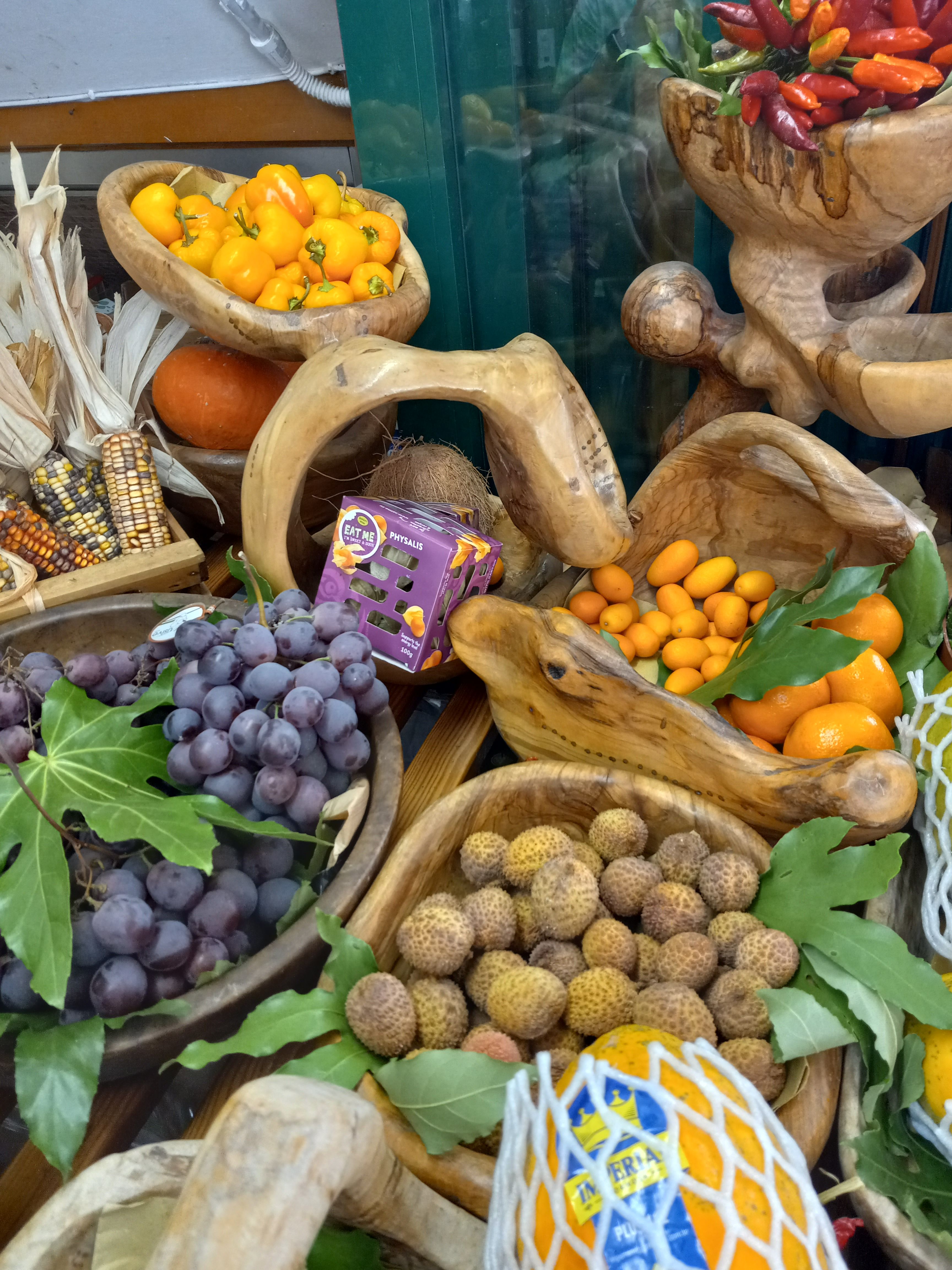 Colorful fruit display at an Italian market