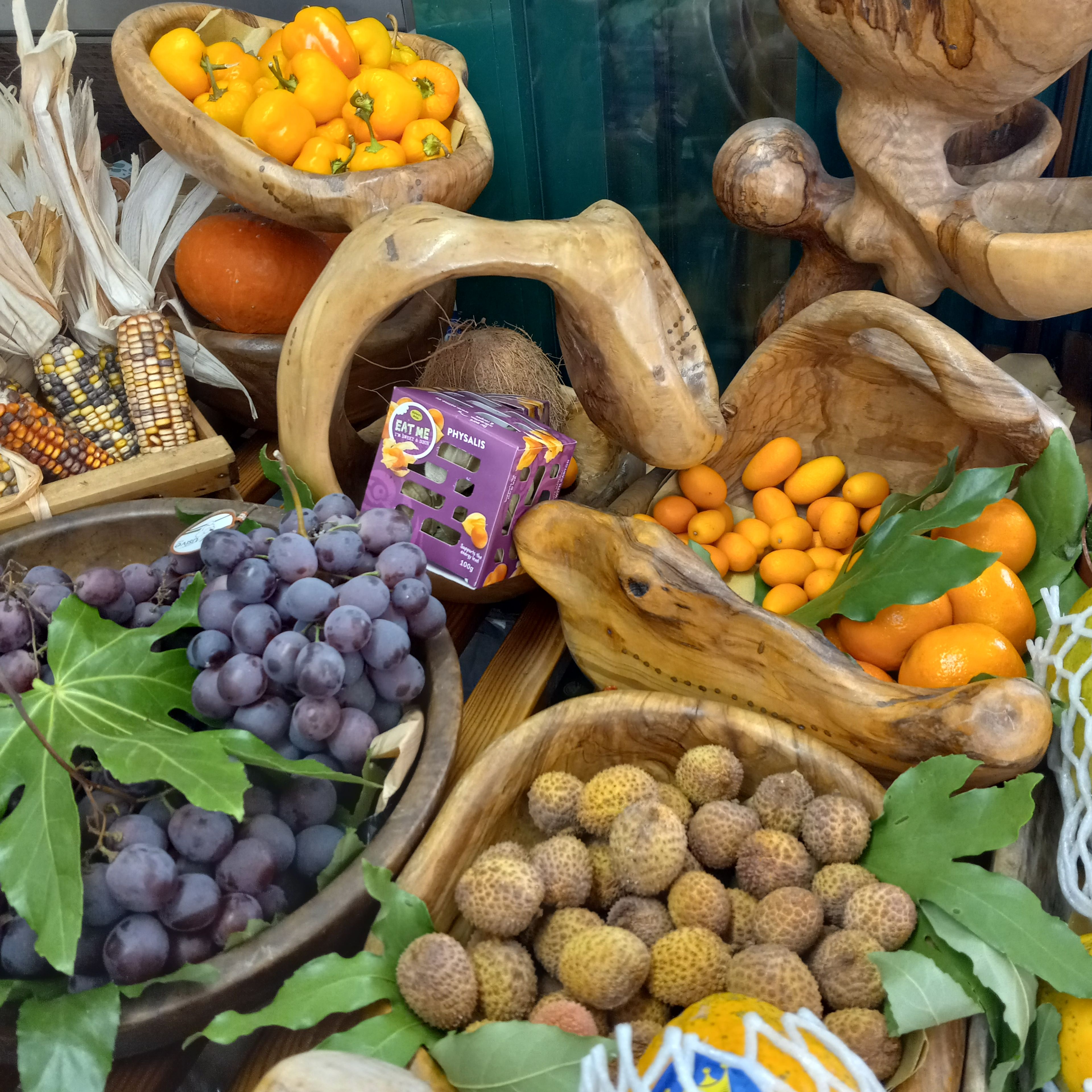 Colorful fruit display at an Italian market