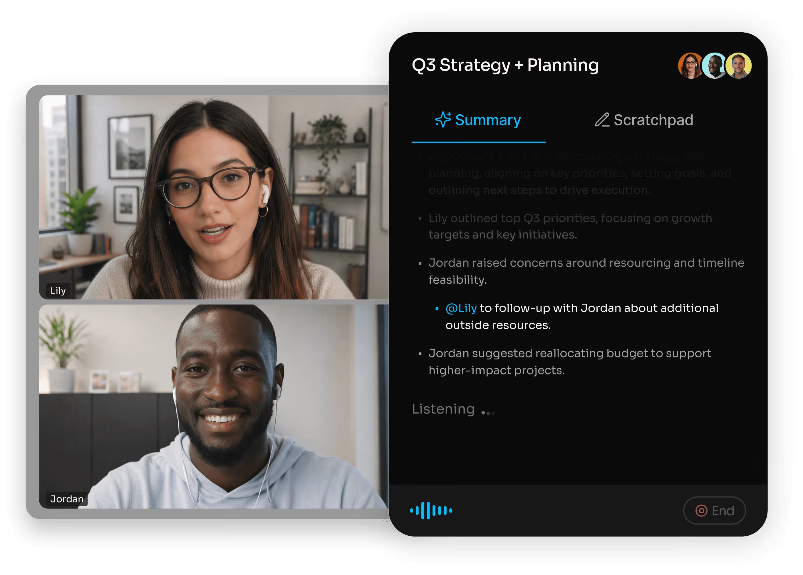 Fathom AI meeting summaries dashboard
