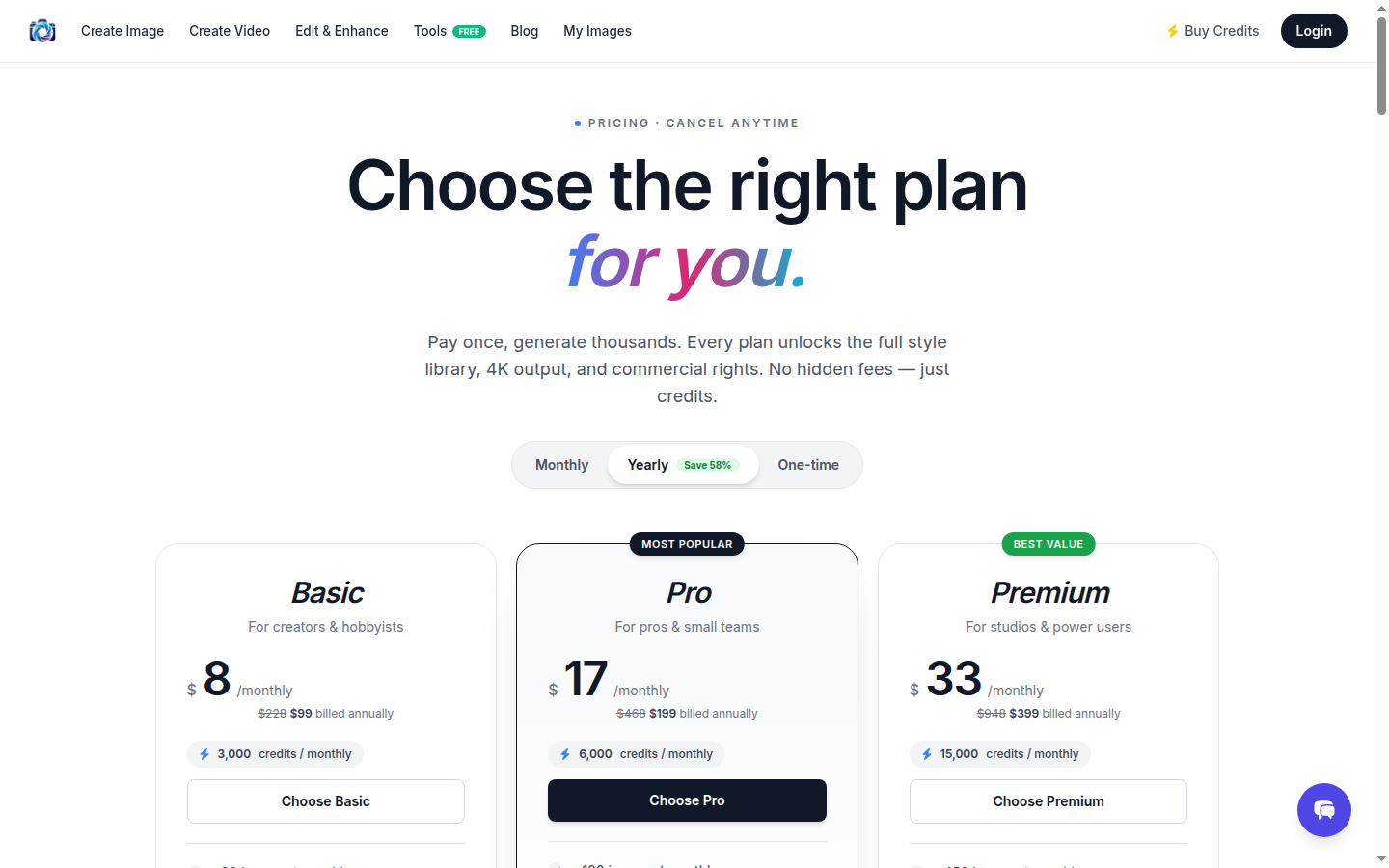 Photo AI Studio homepage screenshot
