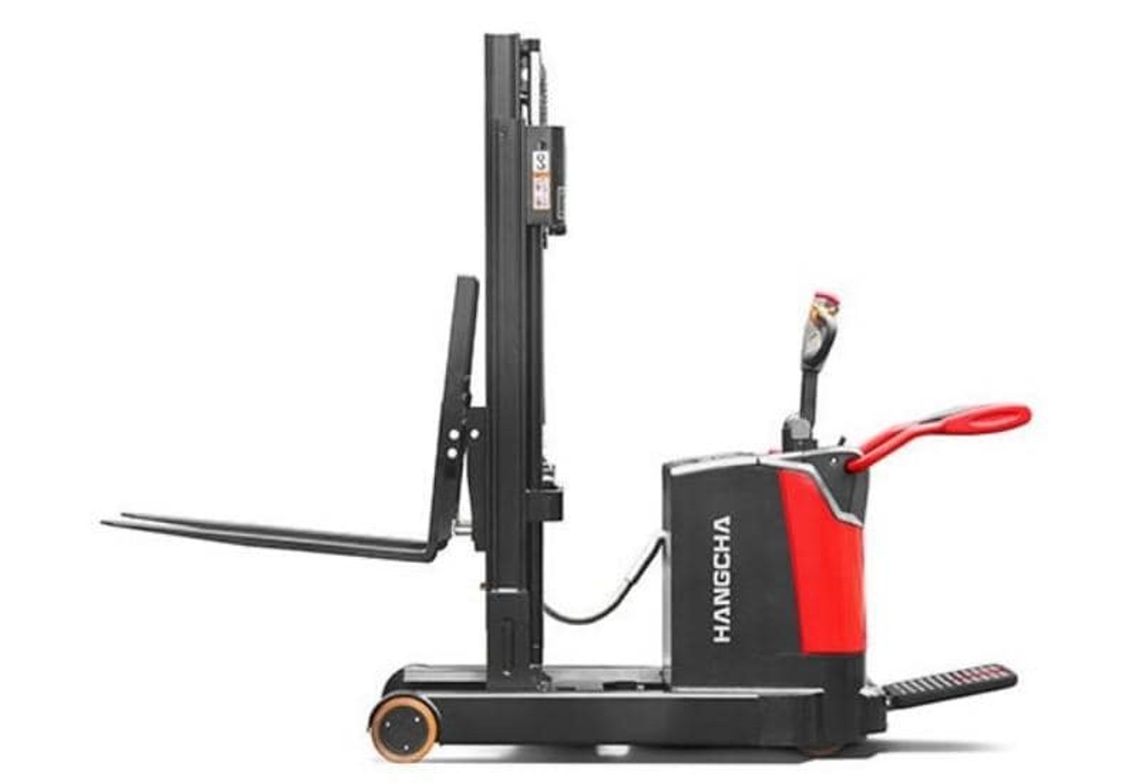 A Series stand-on stacker with mast move, 1.2 to 2.0t