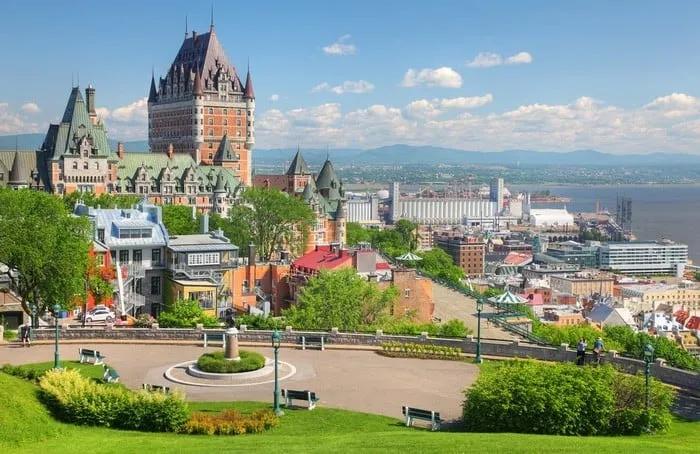 Vista da cidade de Quebec no Canadá 