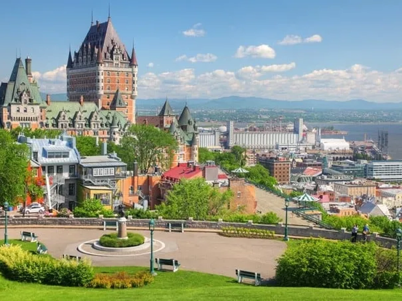 Vista da cidade de Quebec no Canadá