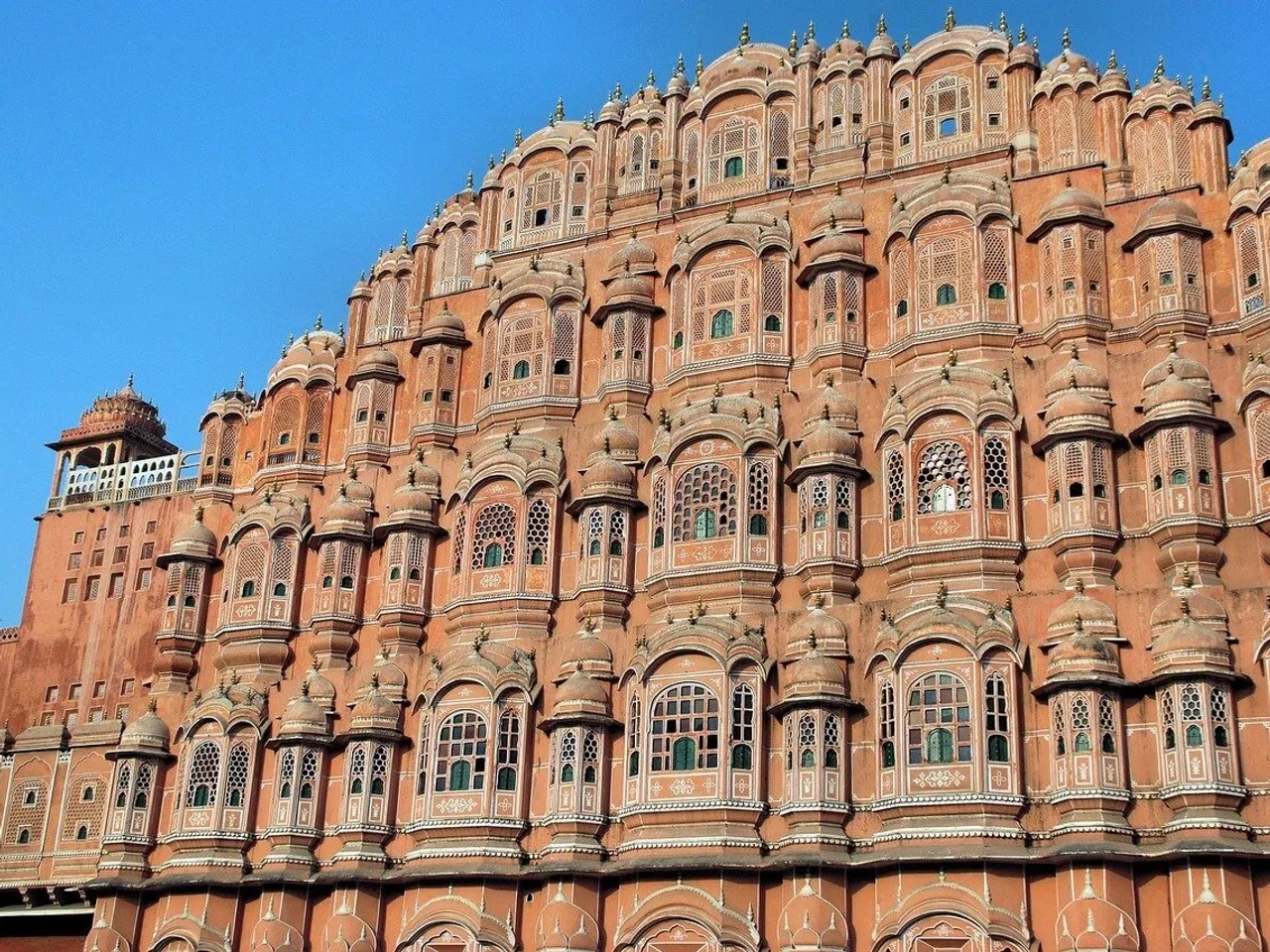 fachada do hawa mahal em jaipur