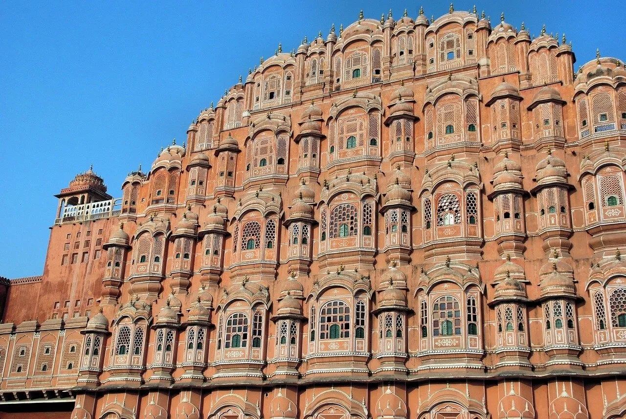 fachada do hawa mahal em jaipur
