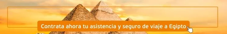 "Banner promocional de IATI para seguro de viaje a Egipto."