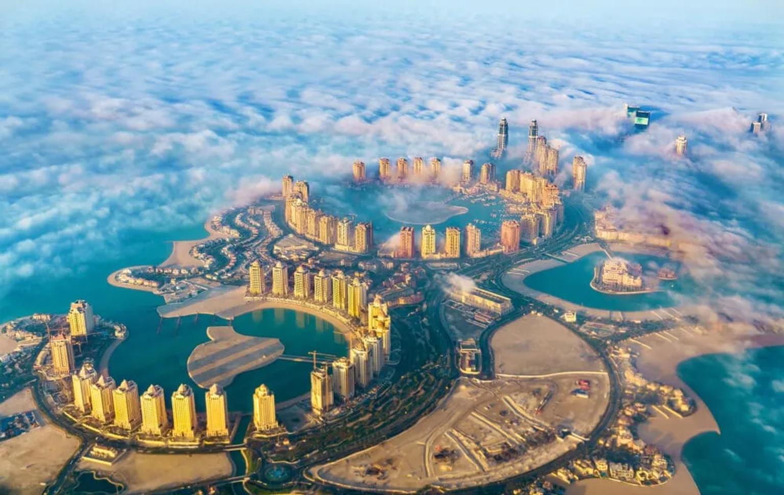 foto aerea de doha