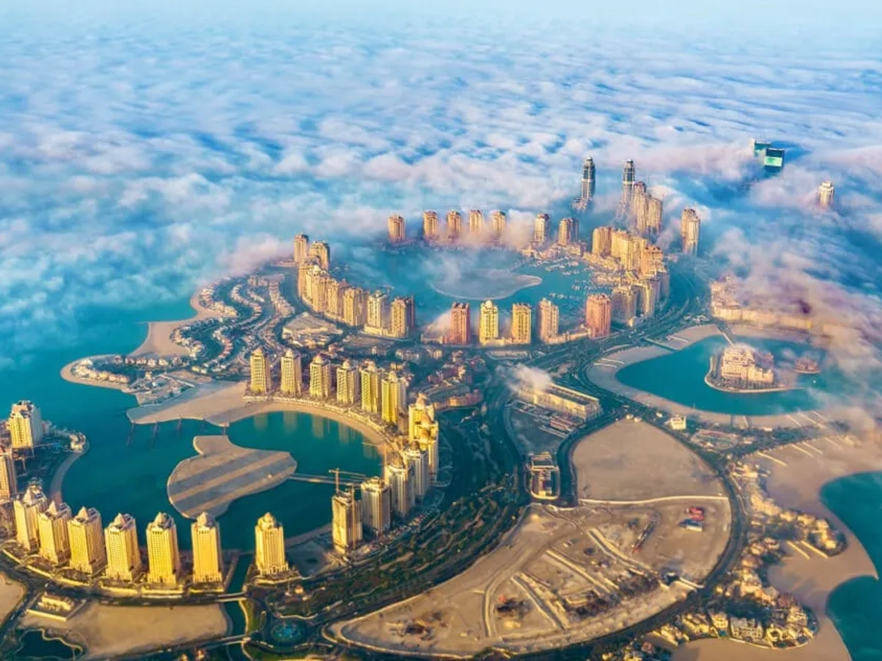 foto aerea de doha