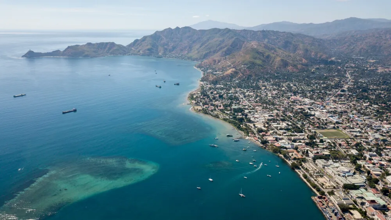 vista aerea da cidade de dili