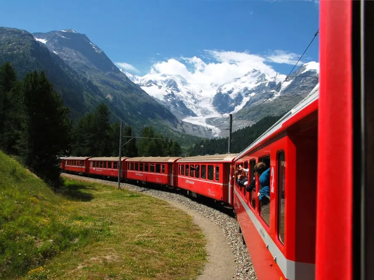 vista do glaciar de morteratsch