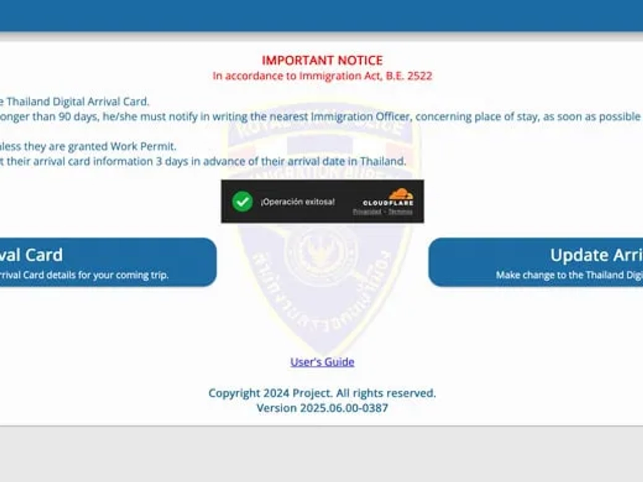 Thailand Digital Arrival Card