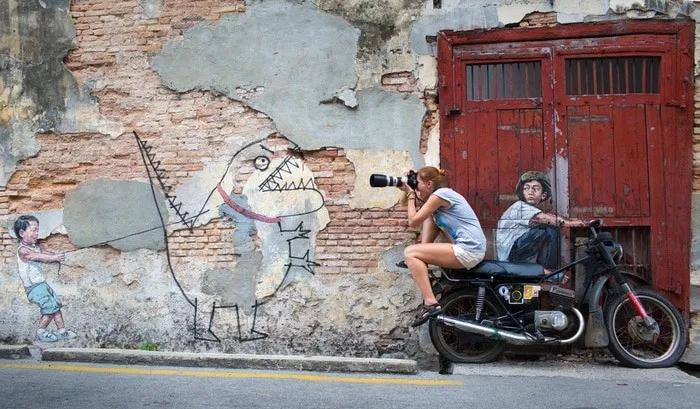 Street Art en Penang -Mapa arte callejero George Town