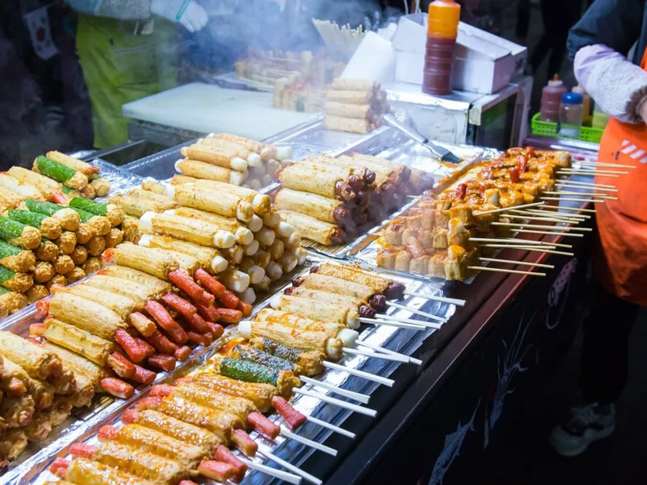 comida no mercado myeong dong