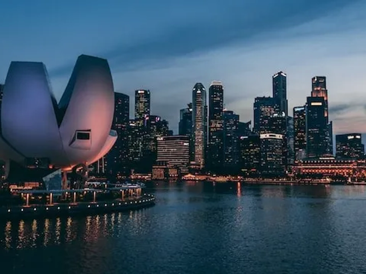 centro da cidade de singapura vista de cima no sudeste asiático