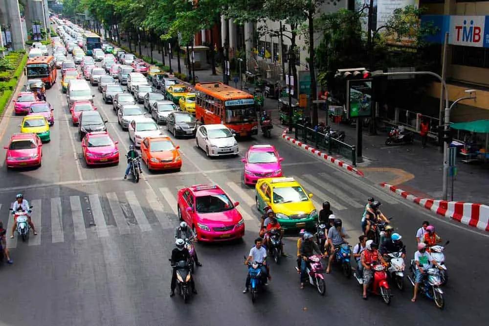 taxis y transporte en Bangkok