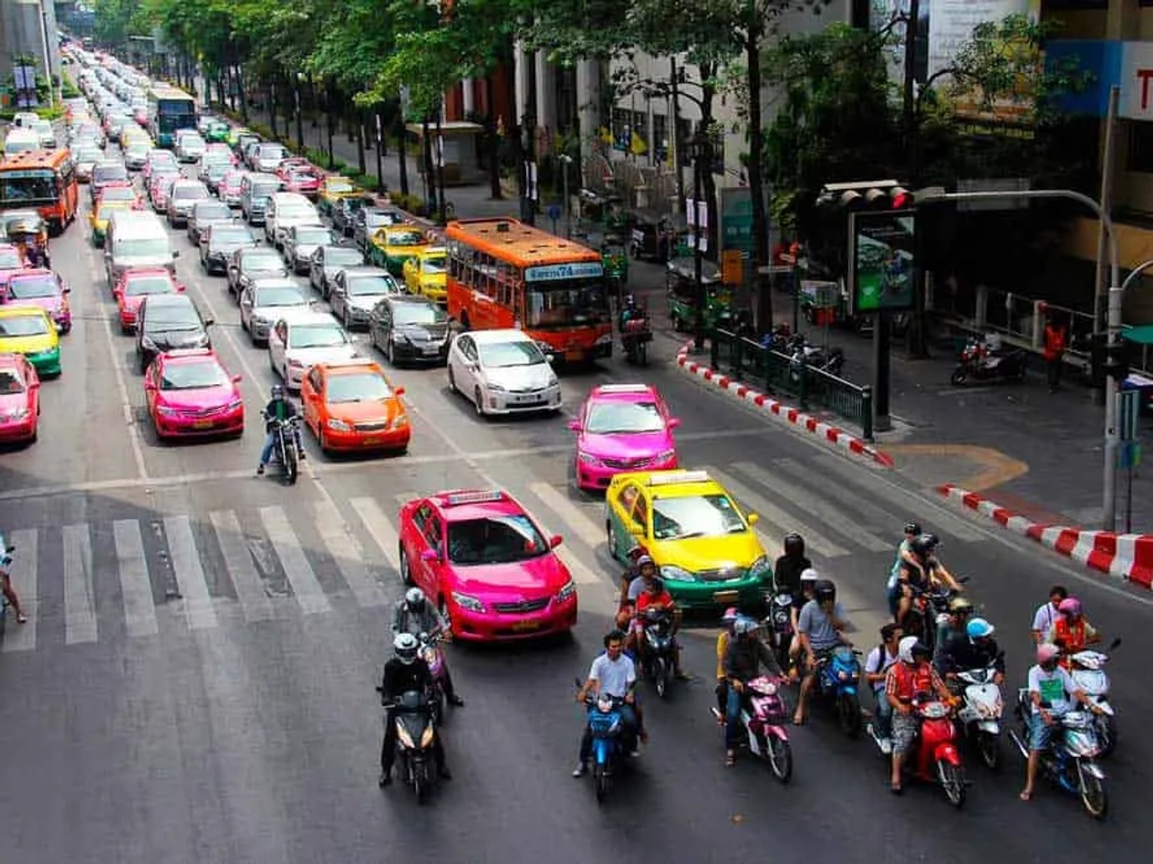 taxis y transporte en Bangkok