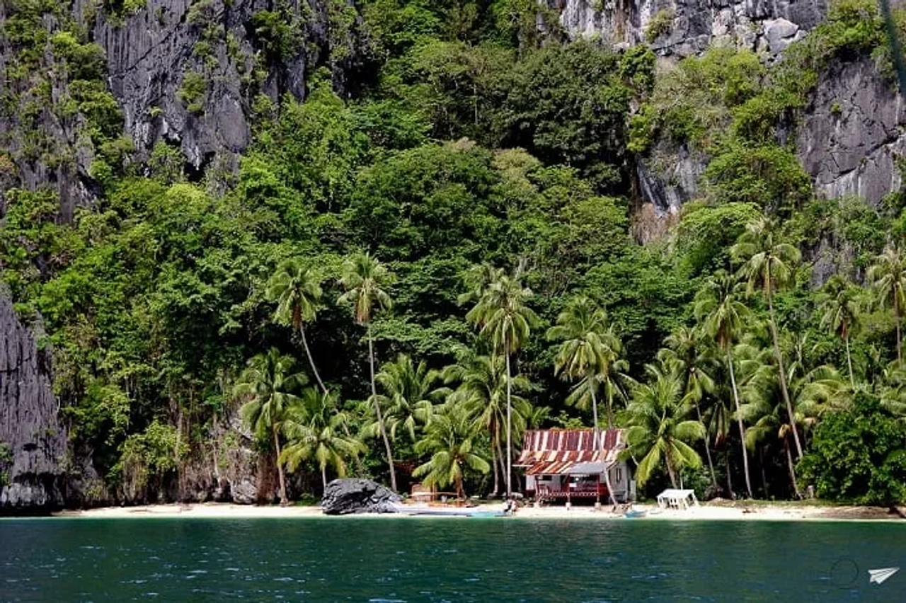 Paisagem de ilha remota nas Filipinas