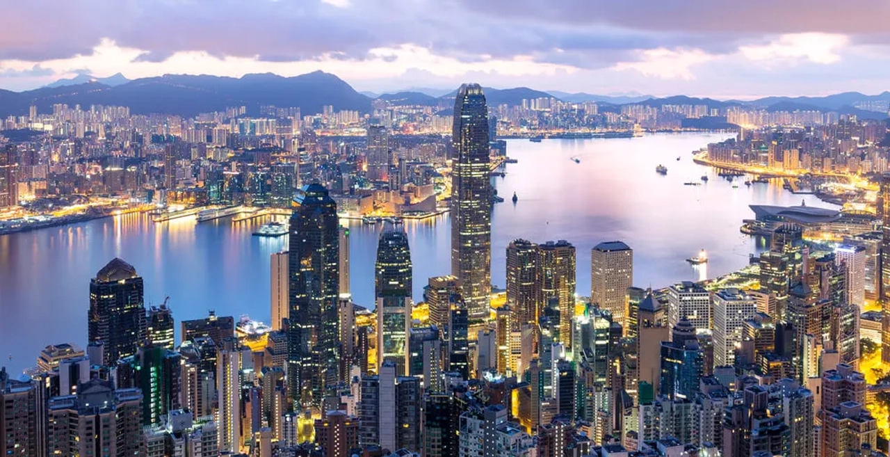 amanhecer em hong kong