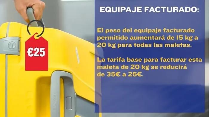 equipaje Ryanair permitido
