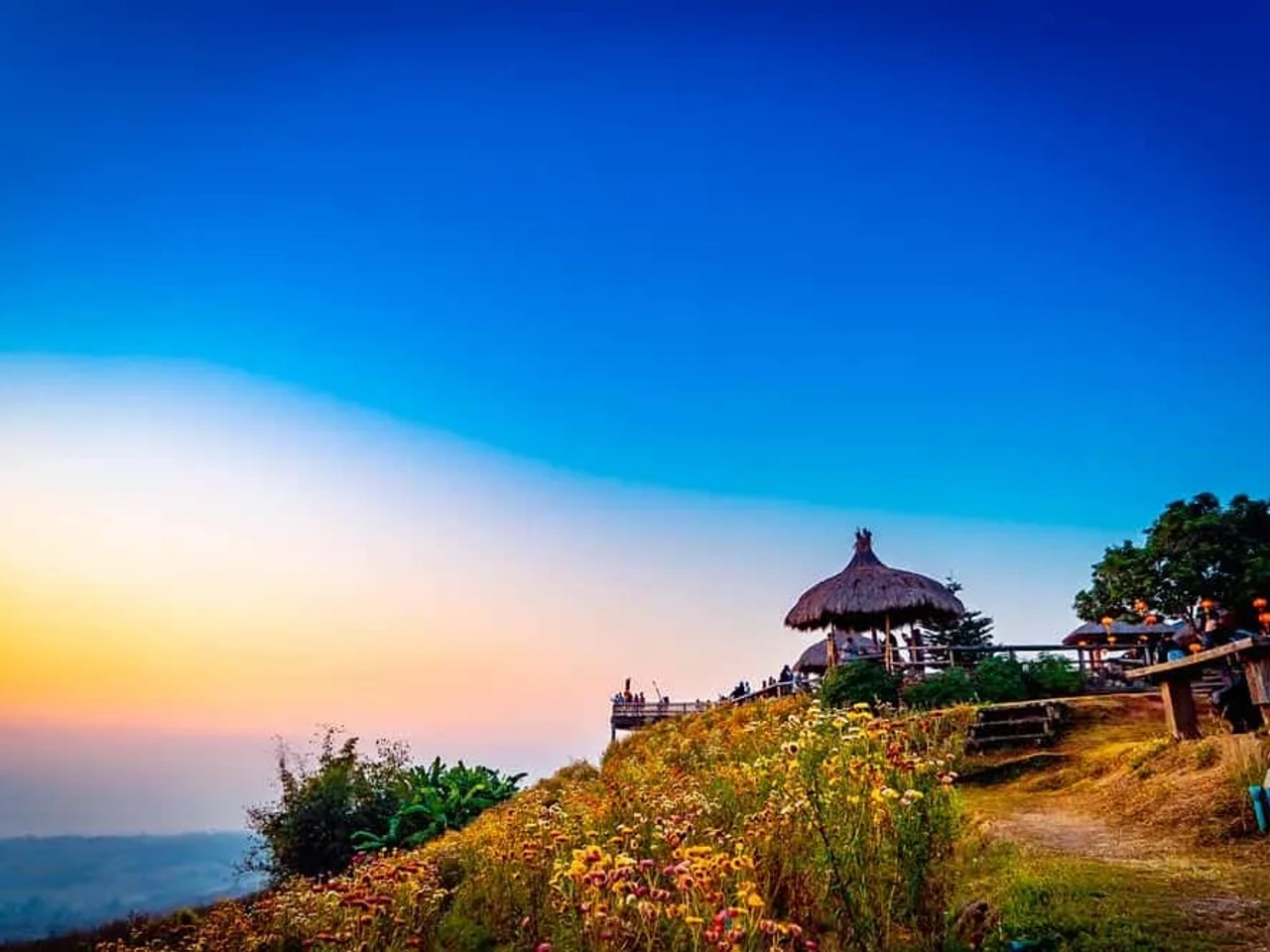 Amanecer en Pai, Tailandia